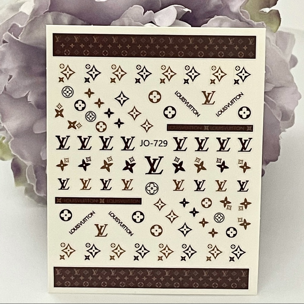 Luxury Designer Logo Fingernail Art Stickers